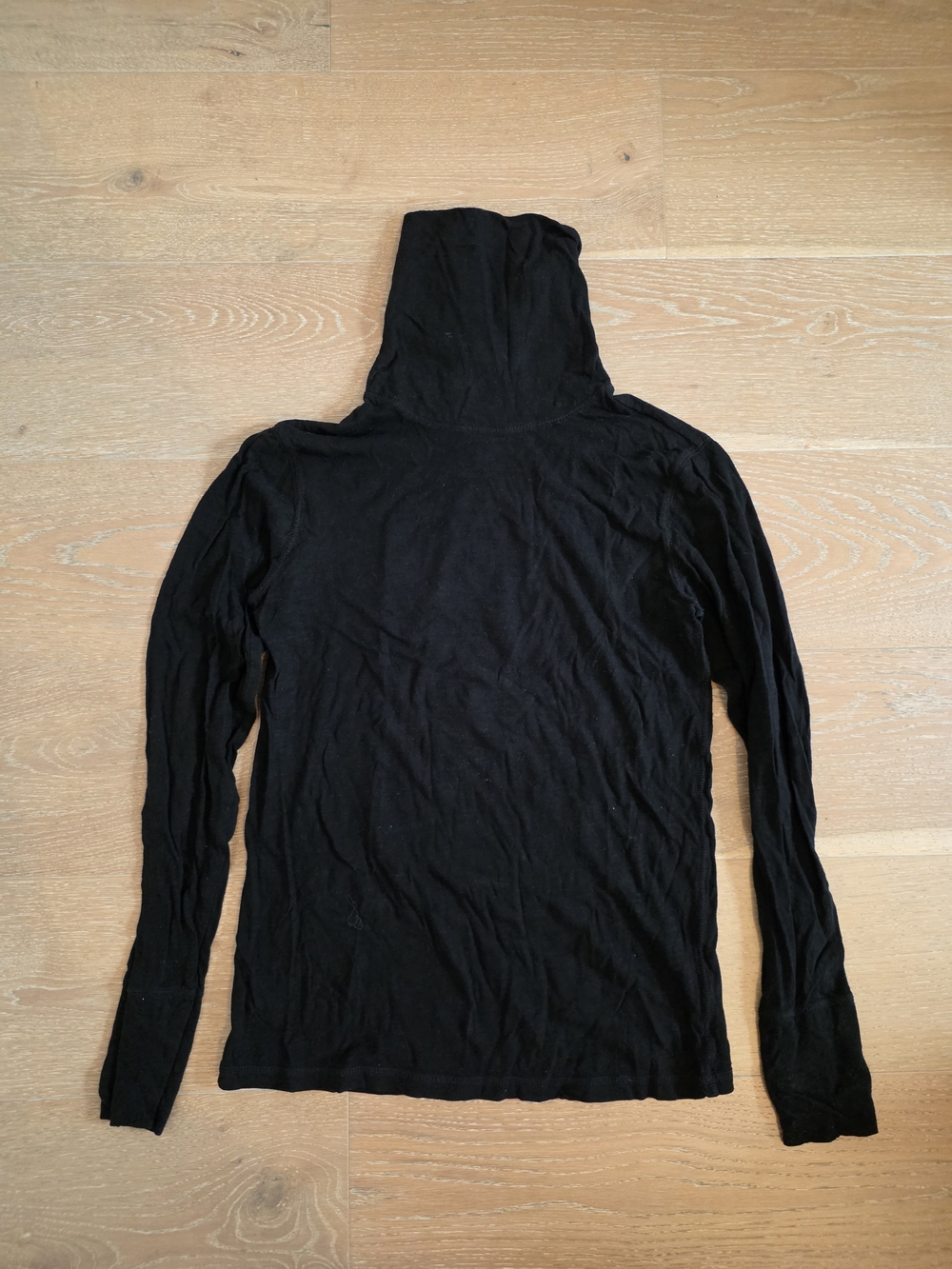 LOFT Lightweight Black Long Sleeve Turtleneck Sz M